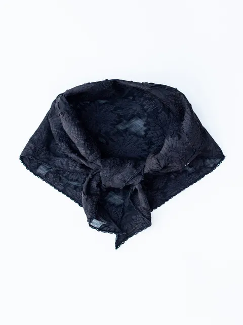 Flower scarf (Black)