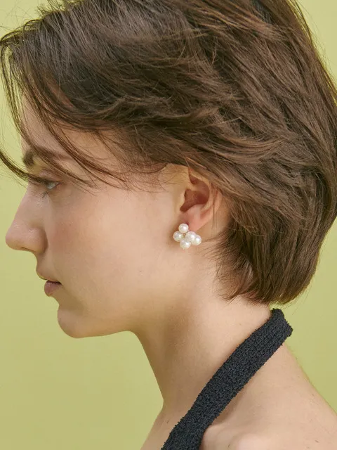 Pearl Cluster Earrings