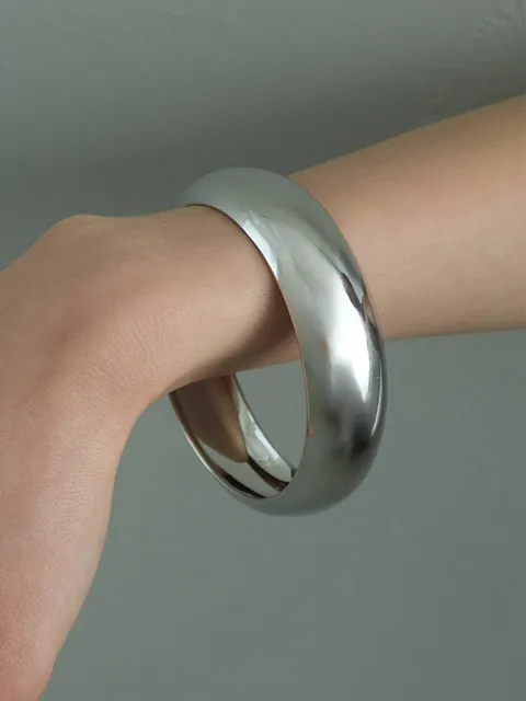 Polished Silver Dome Bangle