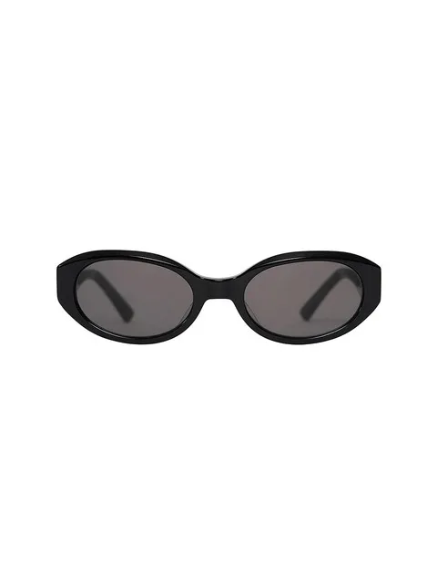 MATIN BOLD OVAL SUNGLASSES IN BLACK