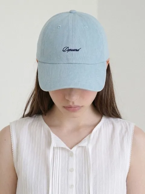 lettering logo ball cap - light blue