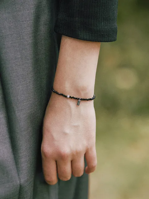 Pumpkin beads bracelet (Black) BH7B4A717WB175