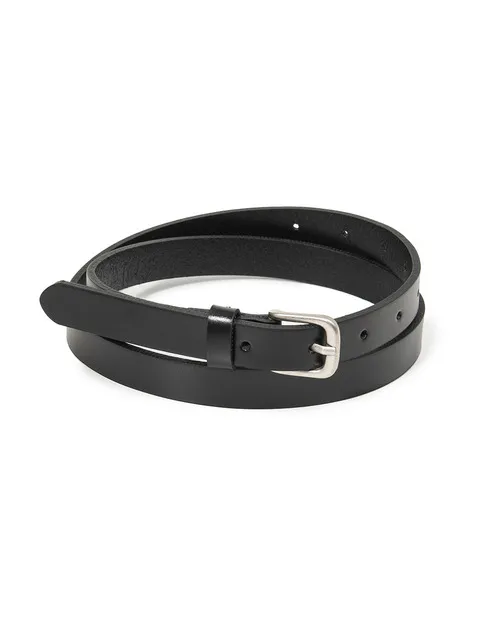 basic square buckle belt (T037_black)