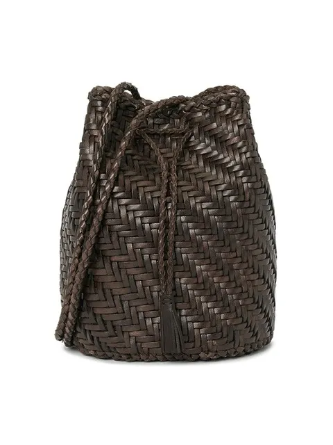 DRAGON DIFFUSION 드래곤디퓨전 공식수입 폼폼 더블 점프 여성 버킷백 8838 DK BROWN