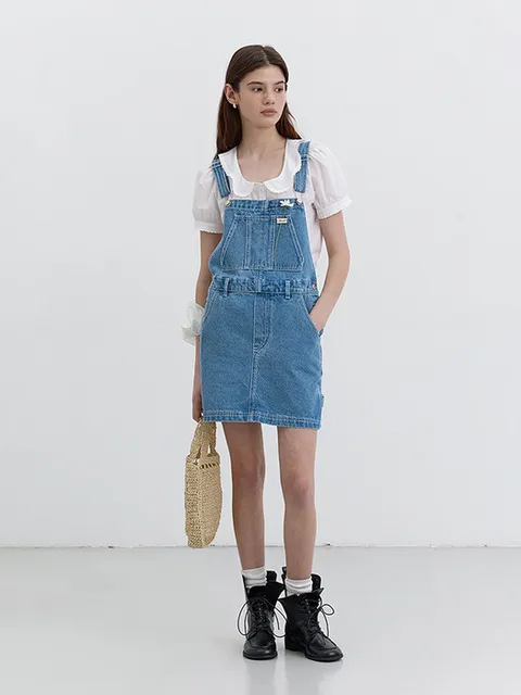 DENIM OVERALL DRESS CLASSIC BLUE_UDDR5B224B2
