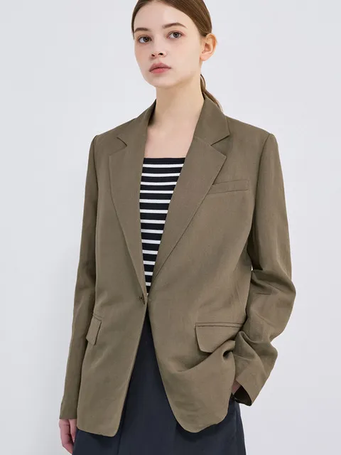 린넨 테일러드 원버튼 자켓_AWWJKQ21090