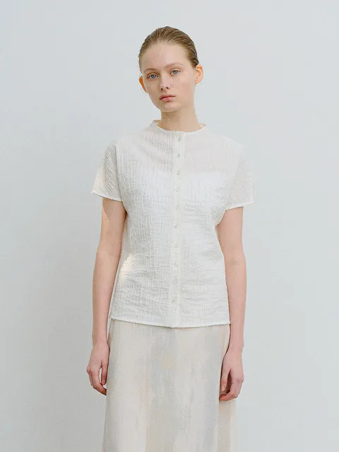 TVR JACQUARD STRETCH BLOUSE_2COLORS