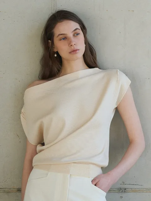 Nora Draped Knit Top (3col)