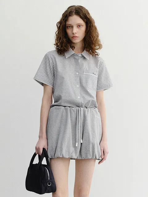 LACED CHECKED SHIRT BLUE CHECK_UDSH6B231B2
