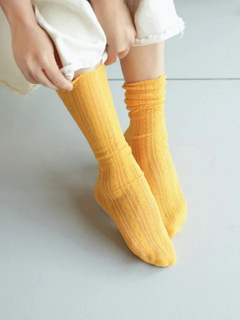 Mono Lace See through Socks 시스루 니삭스 3SET