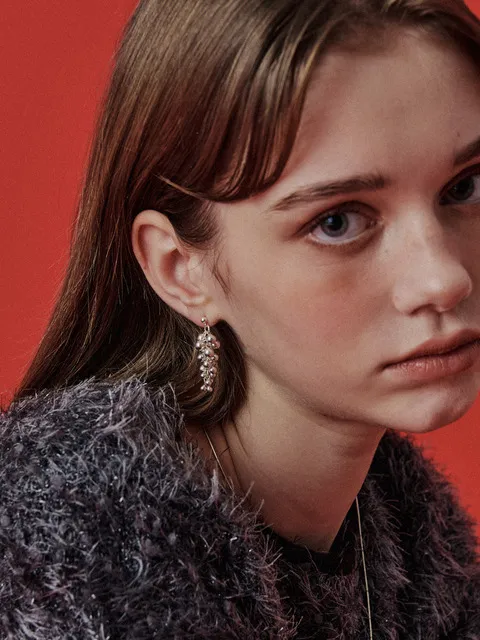 Grape Drop Earrings
