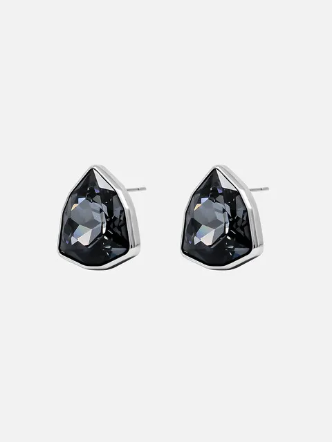 SARAH EARRING SILVER BLACK