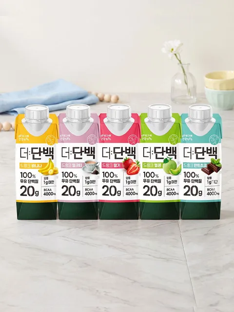 빙그레 더단백 드링크 250ml 18팩 / 딸기 바나나 밀크티 멜론 민트초코