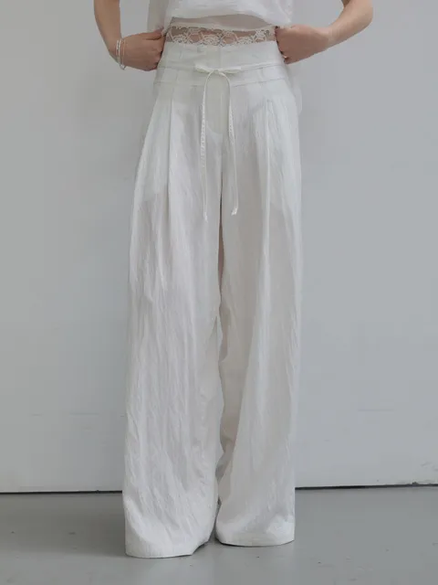 High-Waist Tie Wide Pants_3color