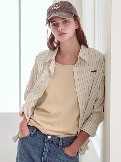 Soft stripe shirt - Cream