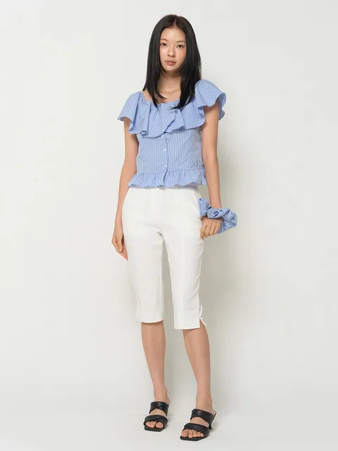 Ter Tailored Capri Short Pants_White