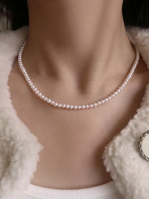 14K goldfilled 4mm pearl necklace