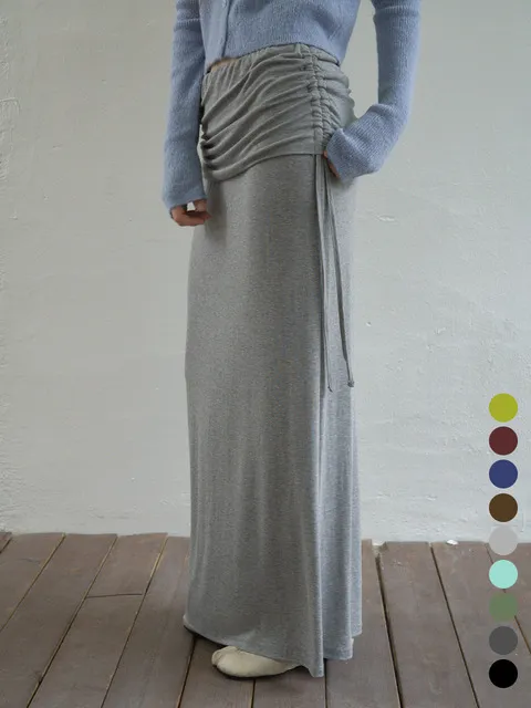 Every Day Comfort Long Skirt_CTS618(10color)