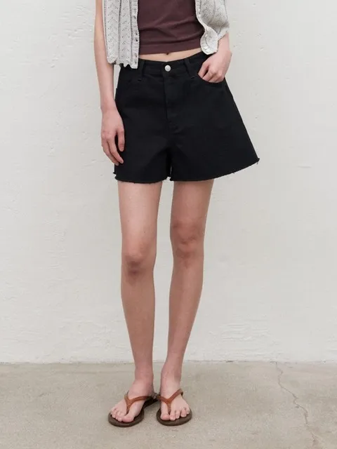 KIST DENIM SHORTS_BLACK