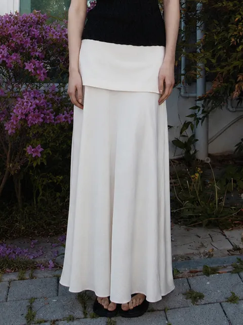 Rosene Layered Skirt_Ivory