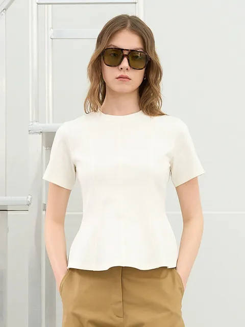 Peplum Ponte Top