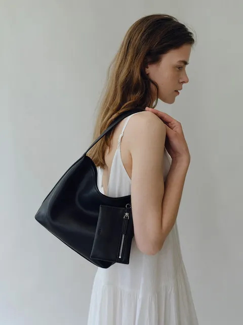 Mini Pulpy hobo bag Black