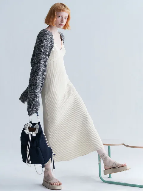 Clair Knit Bag M(클래어 니트 백)_Navy