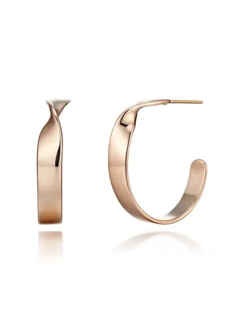 14K GF 와이드 링 귀걸이 ELGPEE235