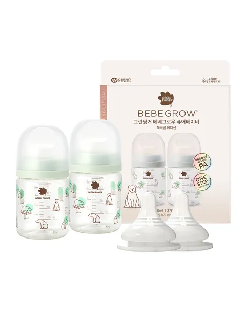 PA 퓨어베이비 젖병 160ml 트윈세트(젖병2+젖꼭지2)