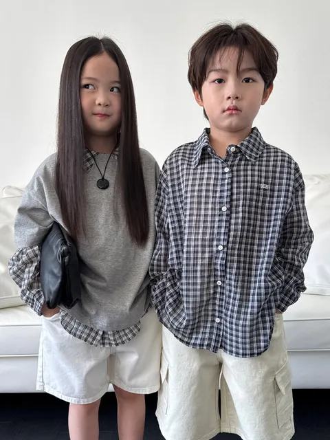 오브 체크셔츠