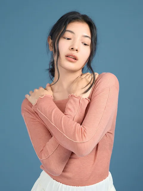 Delicate Line Tee (Blush Coral)