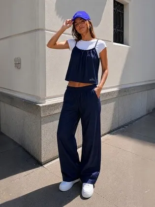 KOMMUN SLEEVELESS SET DARK BLUE
