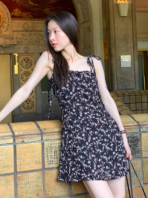 Frill mini dress (flower)
