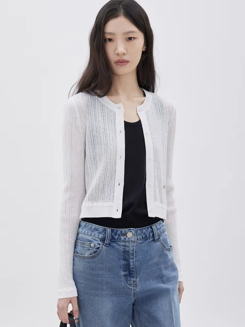 썸머 크롭 가디건 WH_Z262KSL225