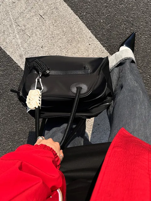 TWO ZIPPER BAG NYLON ORIGINAL_2COLORS