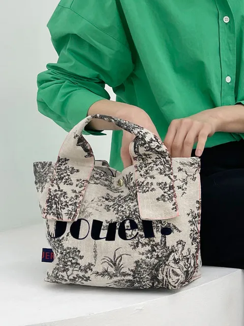 Small tote bag . Toile