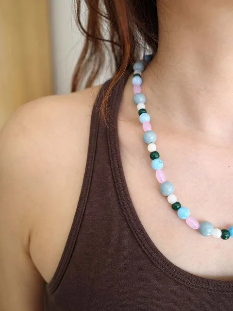 soft tone beads necklace