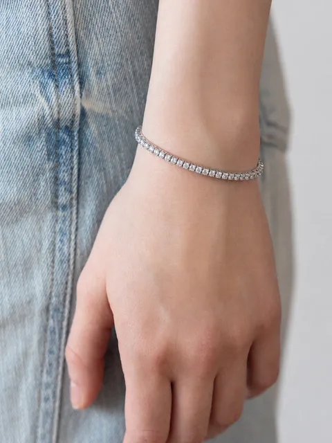 써지컬 라인 큐빅 테니스 팔찌 BR2196 (3mm,4mm,5mm)