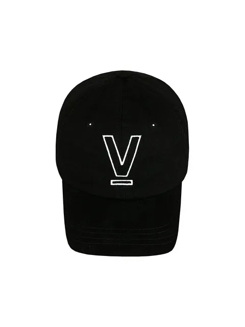 V LINE LOGO BALLCAP (BLACK)