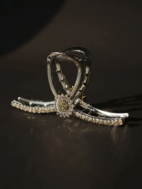 Sunflower Crystal Metal Hair Clip