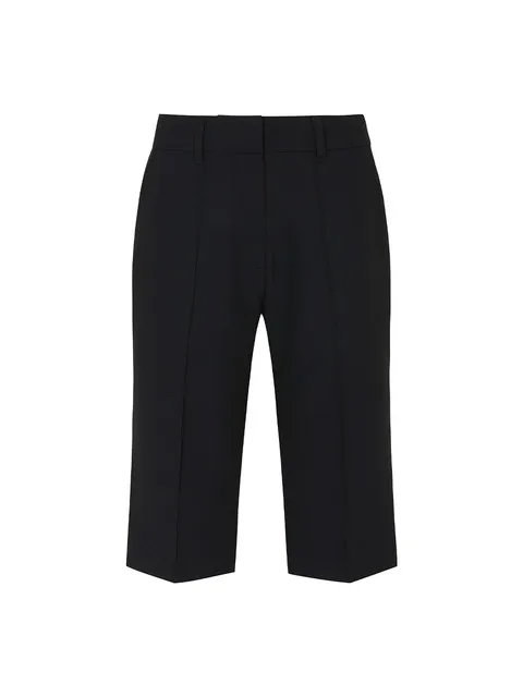 STRETCH SOFTSHELL CAPRI PANTS_Black