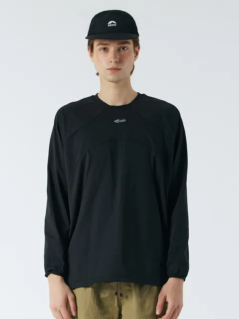 UNISEX 퀵드라이 리플렉티브 프린트 풀오버 티_BLACK