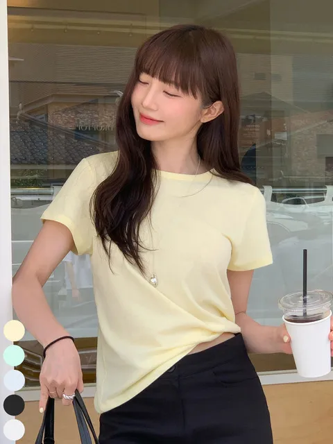 에센셜 하프슬리브 티셔츠 5컬러 VW766