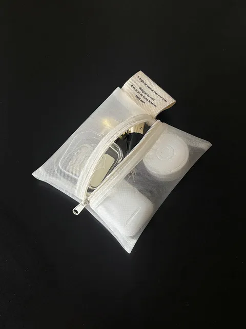 베다 메쉬 화이트 파우치 VEDA ROMANTIC POUCH _MESH WHITE