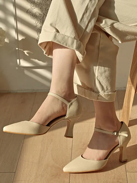 754_1 Shine Dorsay Pumps-4color