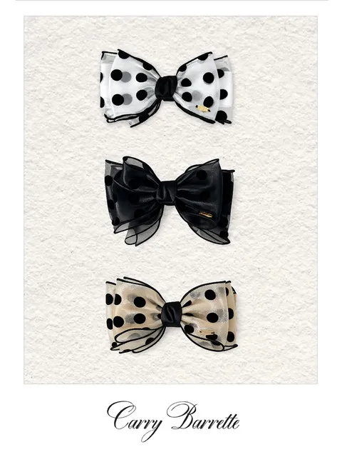 Carry Barrette Organza Dot Banana Hair Pin