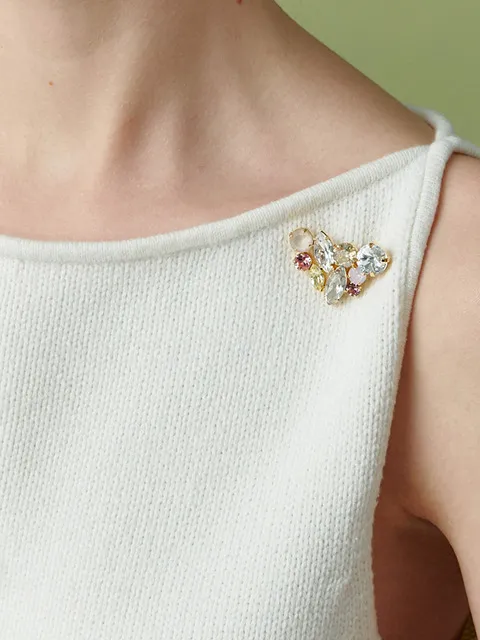 Color heart Brooch