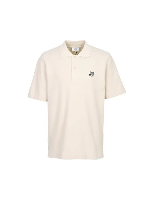 MAISON KITSUNE 메종키츠네 폭스헤드 남성 카라 반팔티셔츠 PM00210KP0001 0447