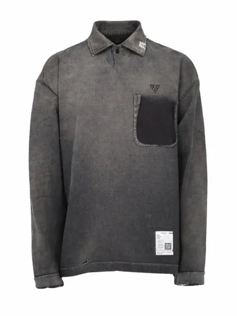 26SS 메종 미하라 야스히로 폴로 티셔츠 J16LT801 BLACK DOM