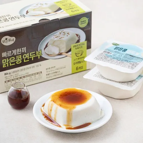 맑은물에 빠르게한끼 맑은콩 연두부 오리엔탈소스 6입